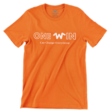 Load image into Gallery viewer, One Win (&quot;Can Change&quot;) Orange Logo Short Sleeved Shirt
