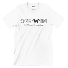 Load image into Gallery viewer, One Win (&quot;Can Change&quot;) White/Black Logo Short Sleeved Shirt

